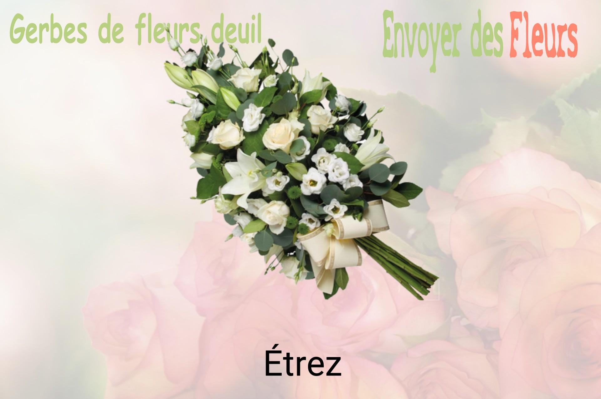 Gerbe de fleurs de deuil livrée à Étrez